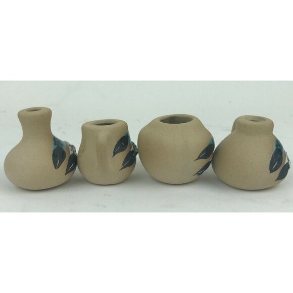 Mini 1.5" Clay Pottery Vases Jugs Lot 4 Native American Southwestern Doll House - Picture 9 of 11